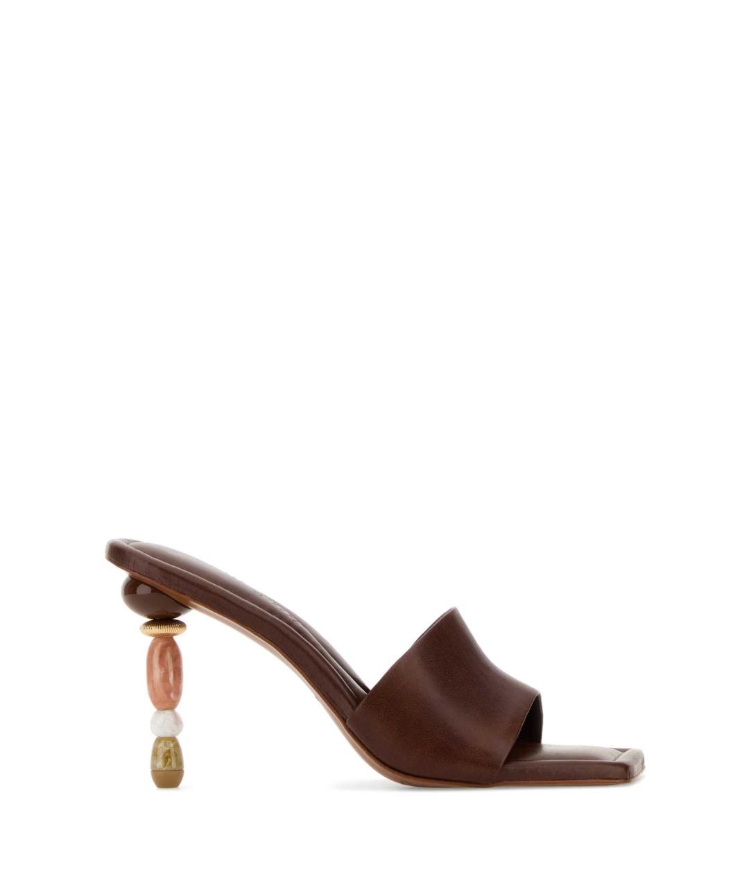 CULT GAIA Коричневые кожаные мюли, фото 1