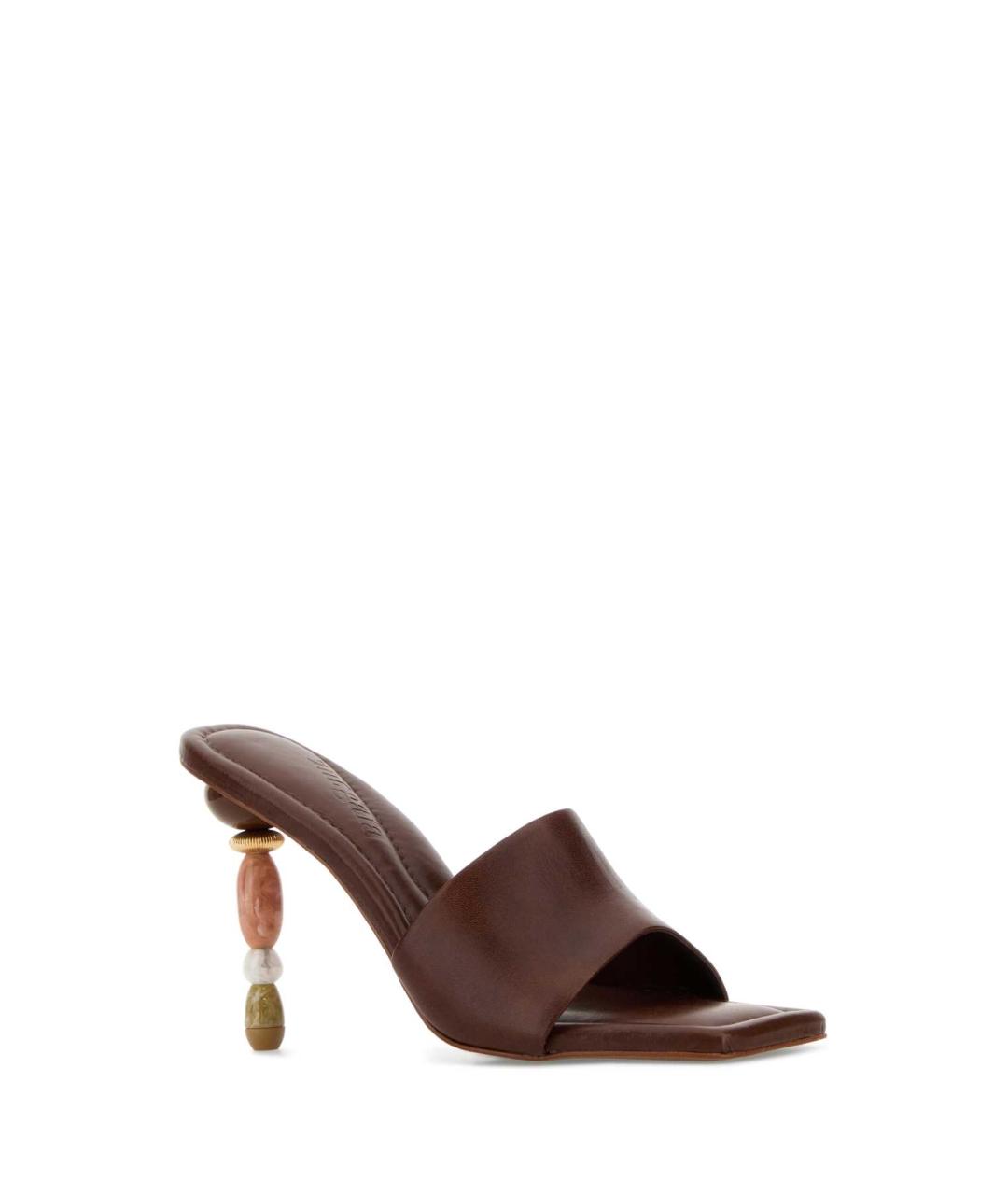 CULT GAIA Коричневые кожаные мюли, фото 2