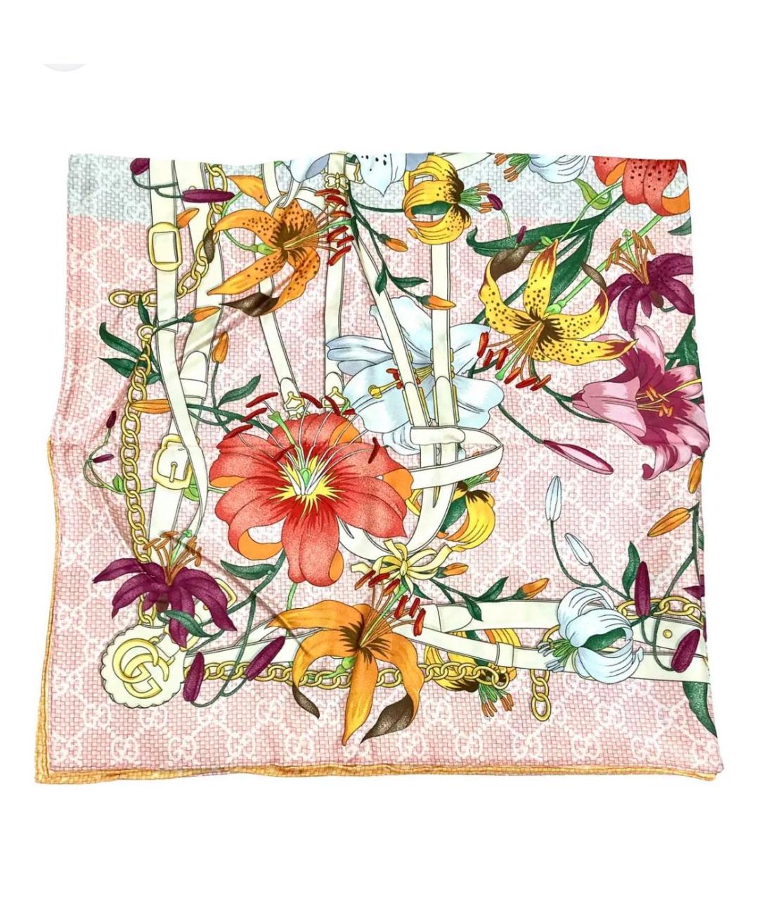 GUCCI Мульти шелковый платок, фото 1