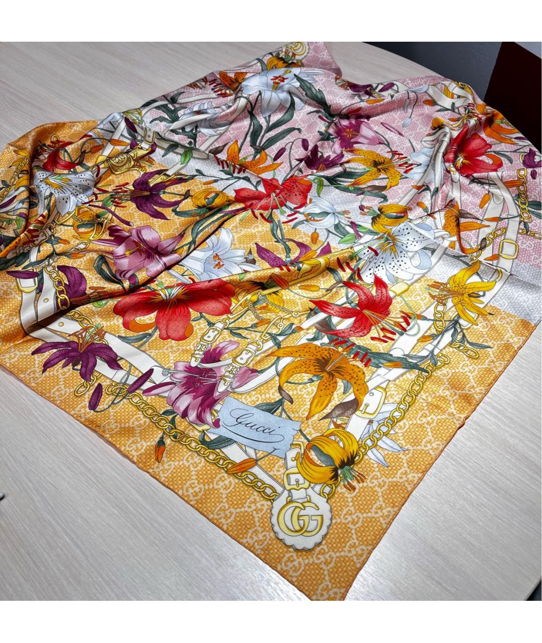 GUCCI Мульти шелковый платок, фото 5