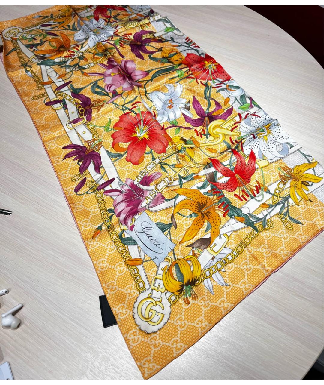 GUCCI Мульти шелковый платок, фото 4