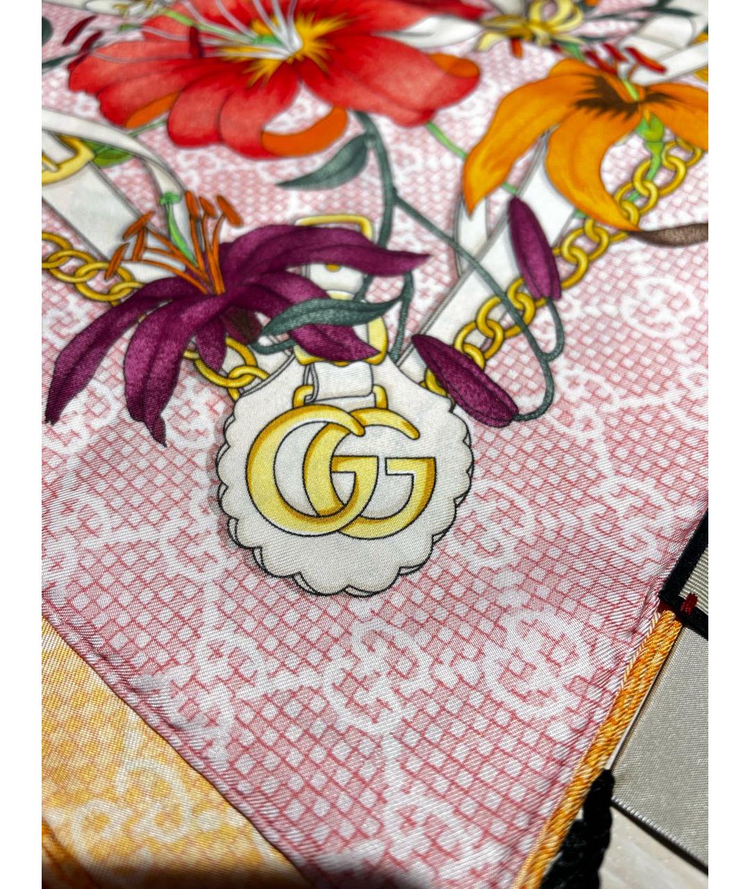 GUCCI Мульти шелковый платок, фото 8