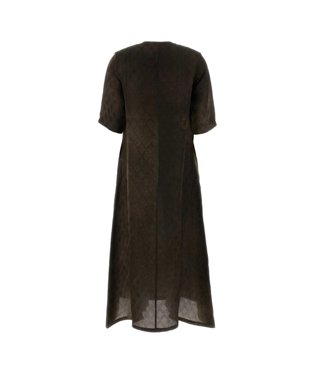 UMA WANG Коричневое вискозное платье, фото 2