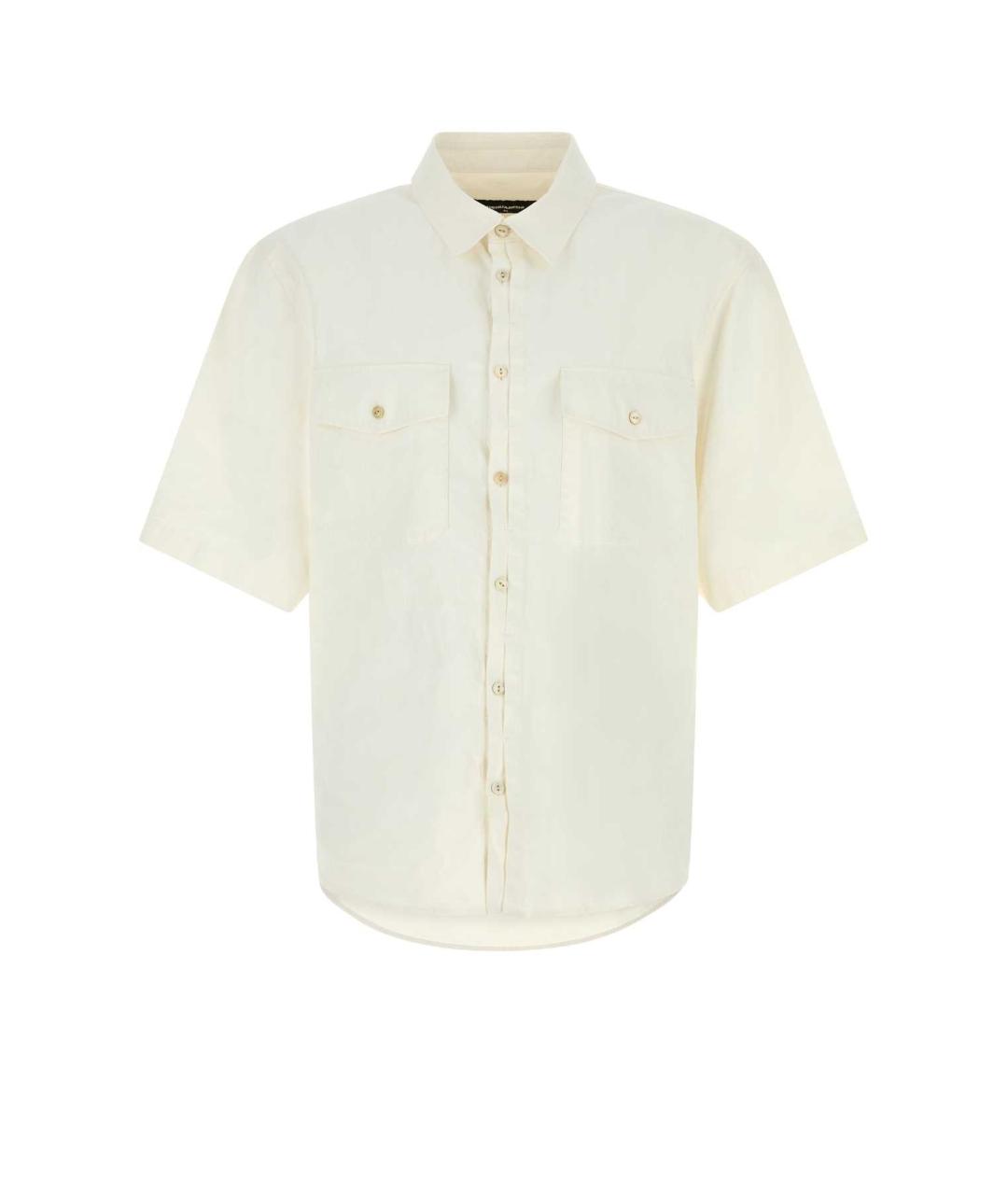 DSQUARED2 Белая льняная кэжуал рубашка, фото 1