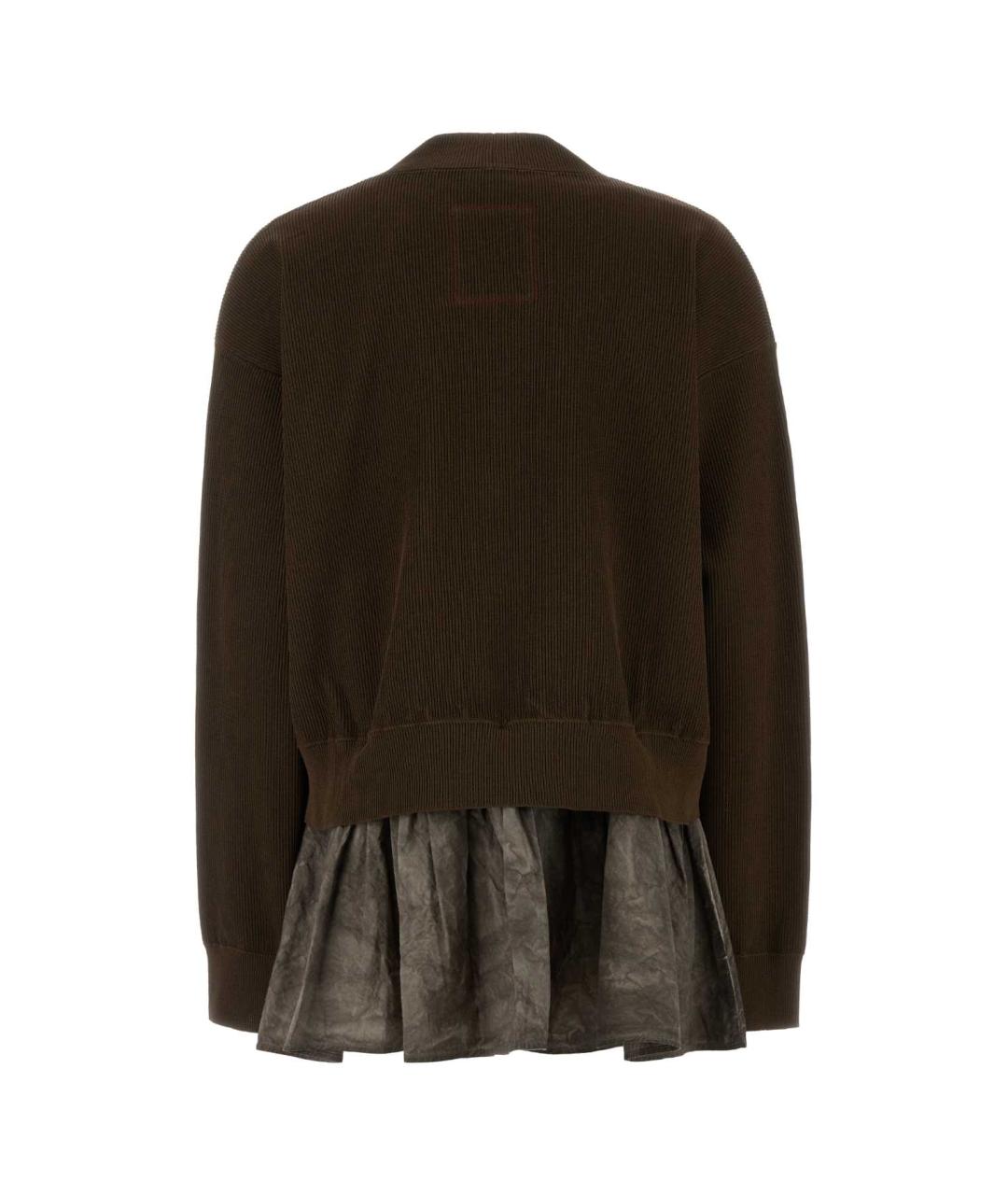 UMA WANG Коричневый хлопковый кардиган, фото 2
