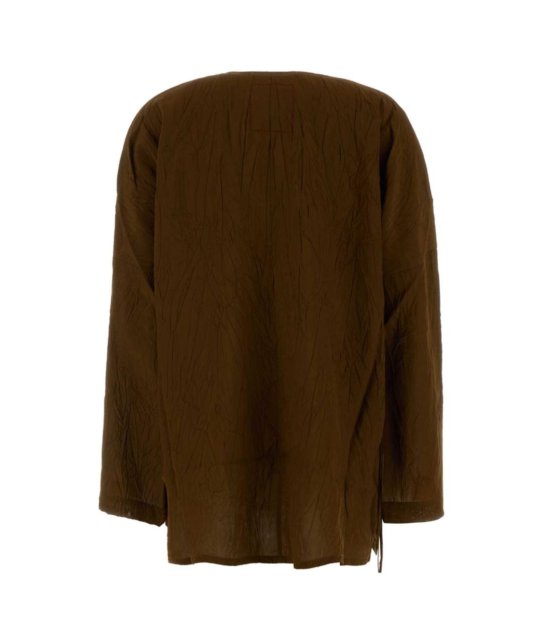 UMA WANG Коричневая вискозная блузы, фото 2