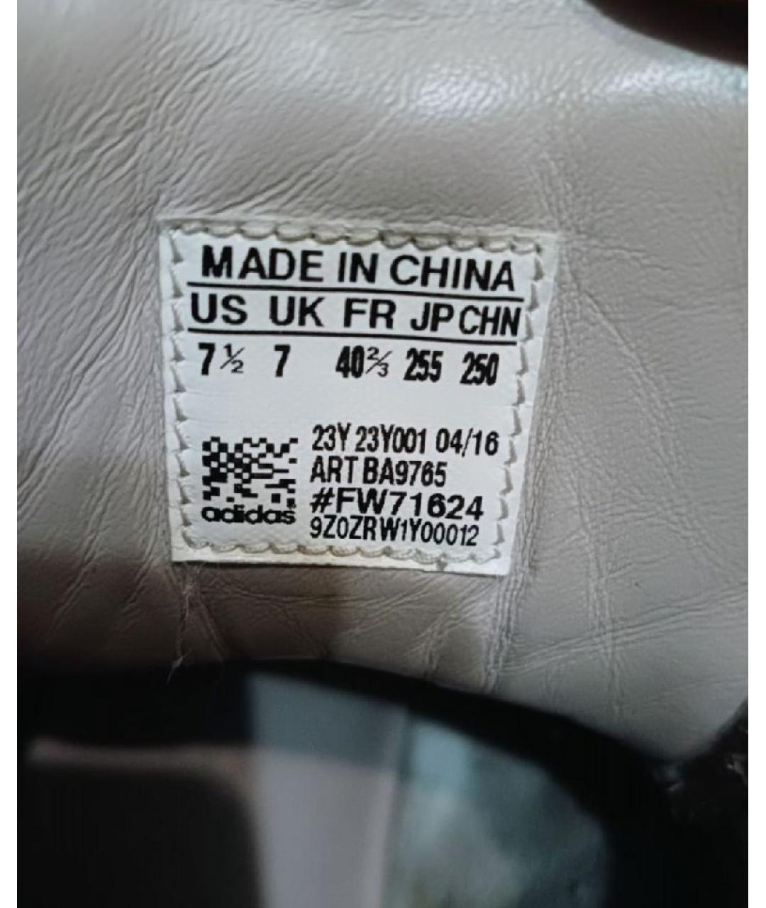 RICK OWENS Бежевые кожаные высокие кроссовки / кеды, фото 6