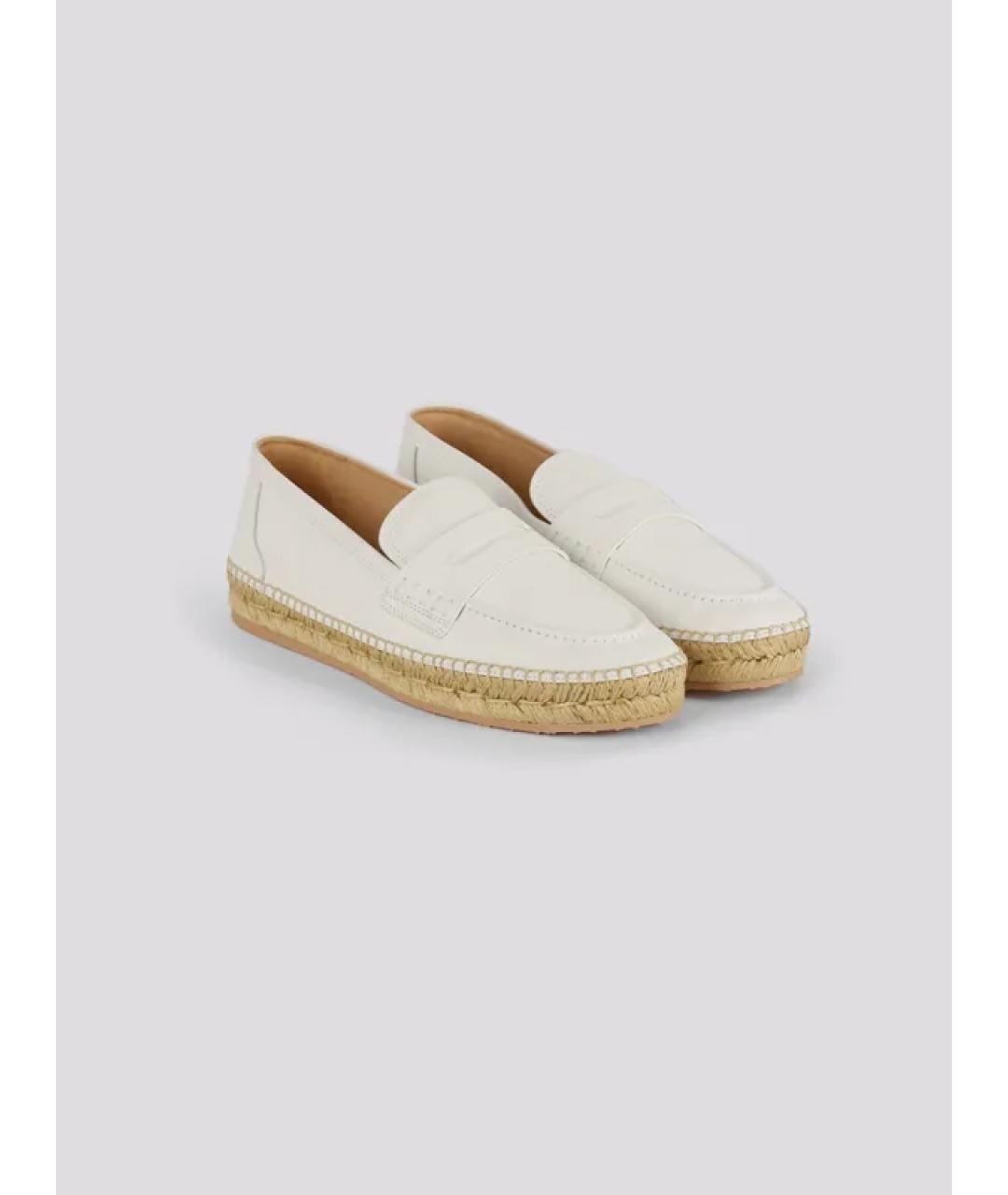 GIANVITO ROSSI Белые кожаные лоферы, фото 2