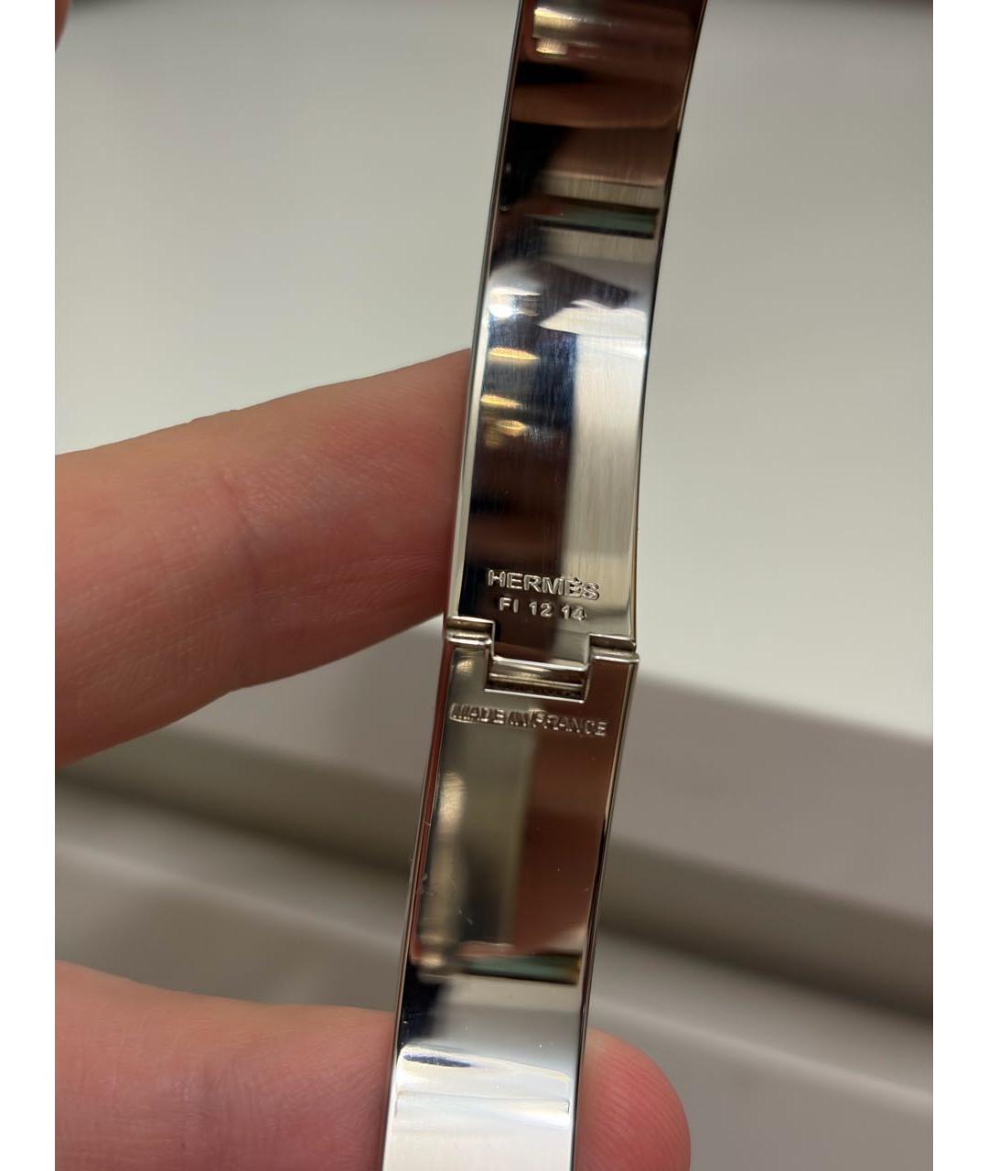 HERMES Коричневый латунный браслет, фото 6