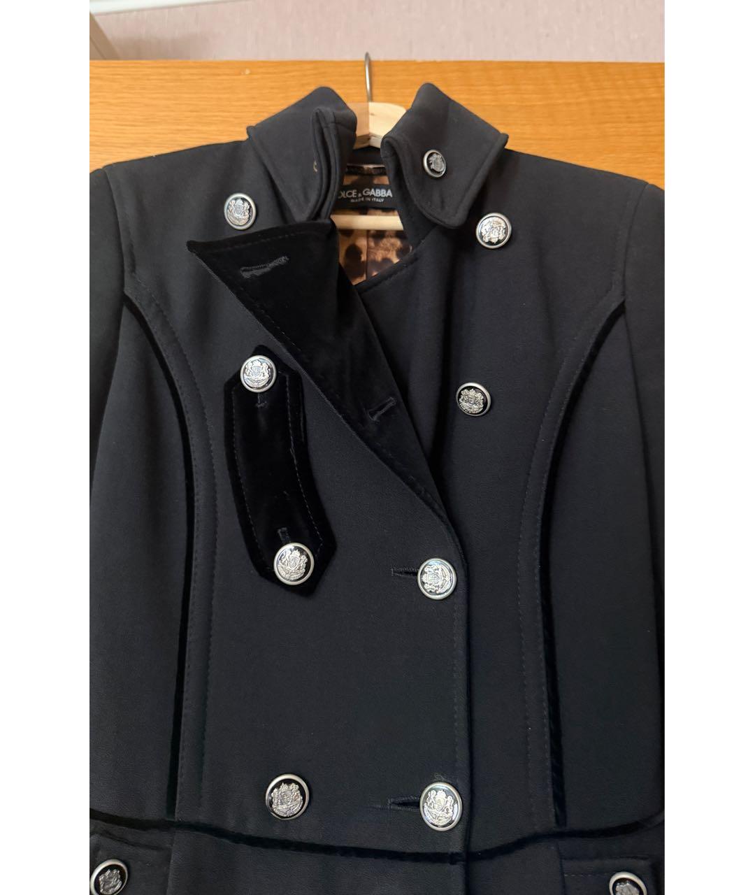 DOLCE&GABBANA Черное пальто, фото 5