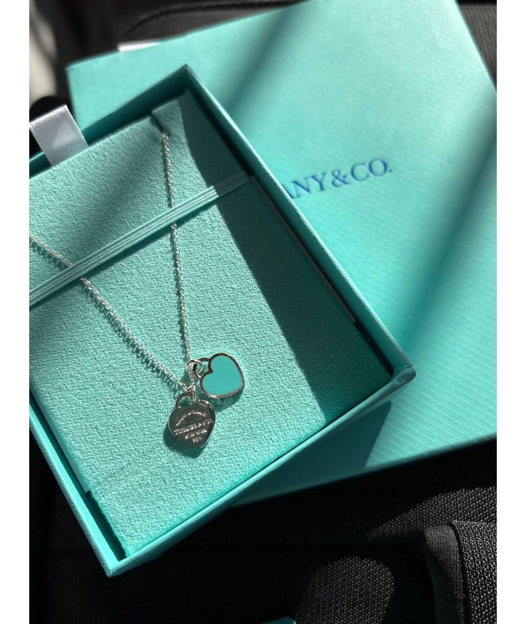 TIFFANY&CO Бирюзовая серебряная подвеска, фото 3