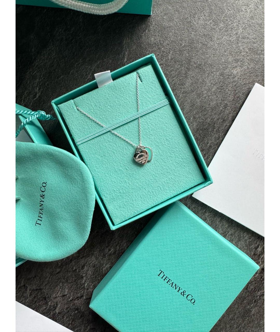 TIFFANY&CO Бирюзовая серебряная подвеска, фото 4