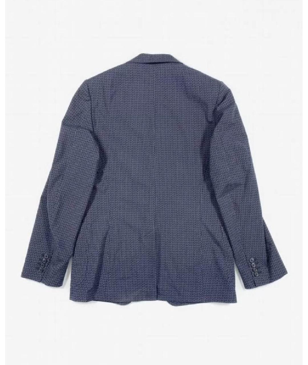 DRIES VAN NOTEN Темно-синий хлопковый пиджак, фото 2