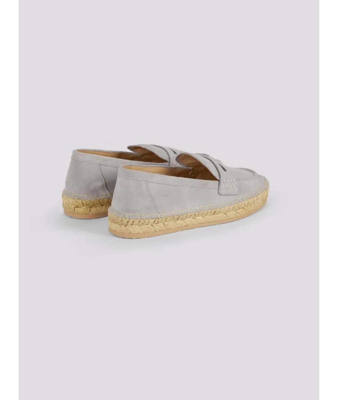 GIANVITO ROSSI Серые кожаные лоферы, фото 3