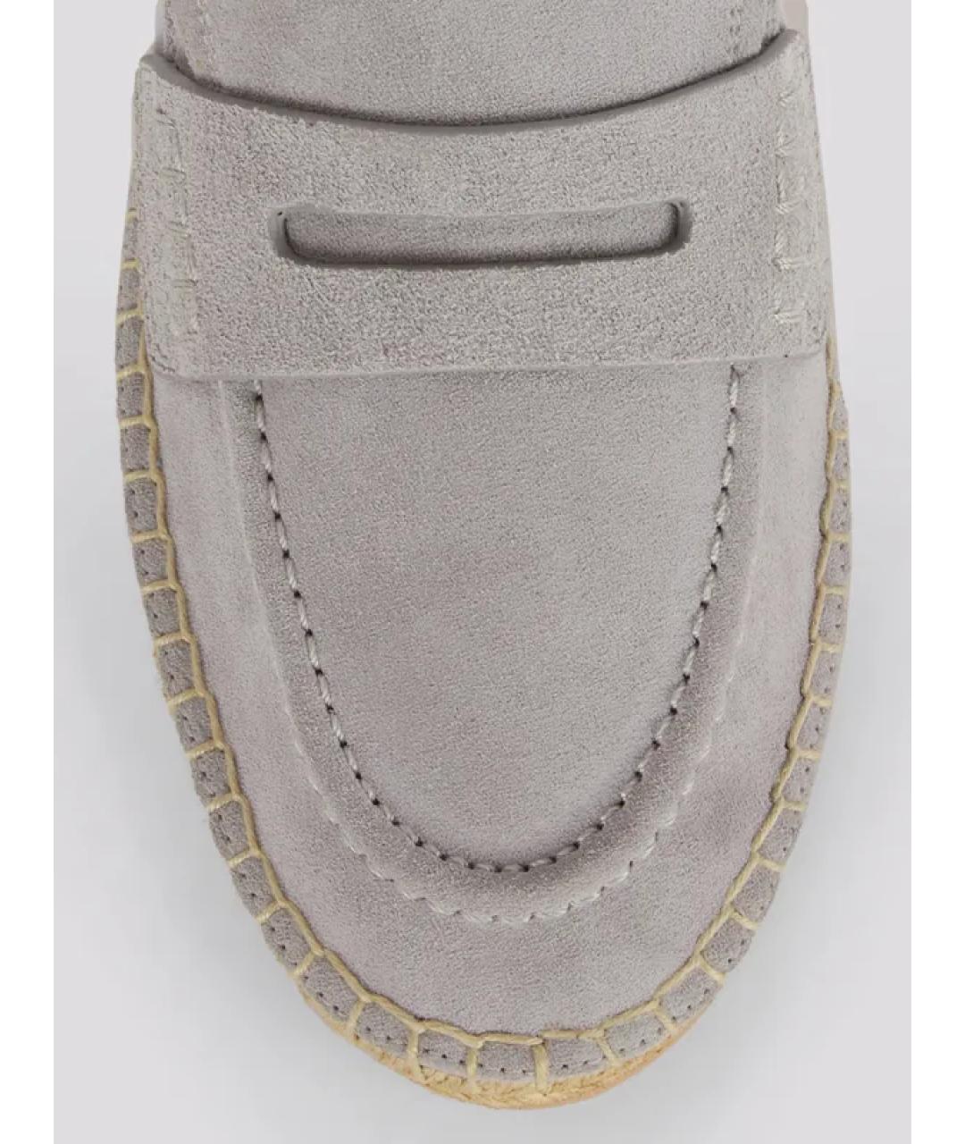 GIANVITO ROSSI Серые кожаные лоферы, фото 4