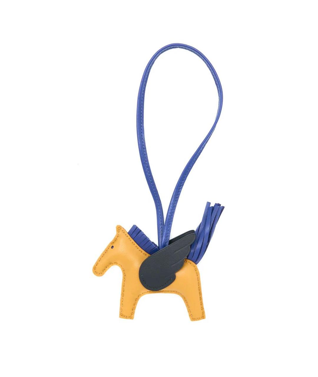 HERMES Горчичный брелок, фото 1