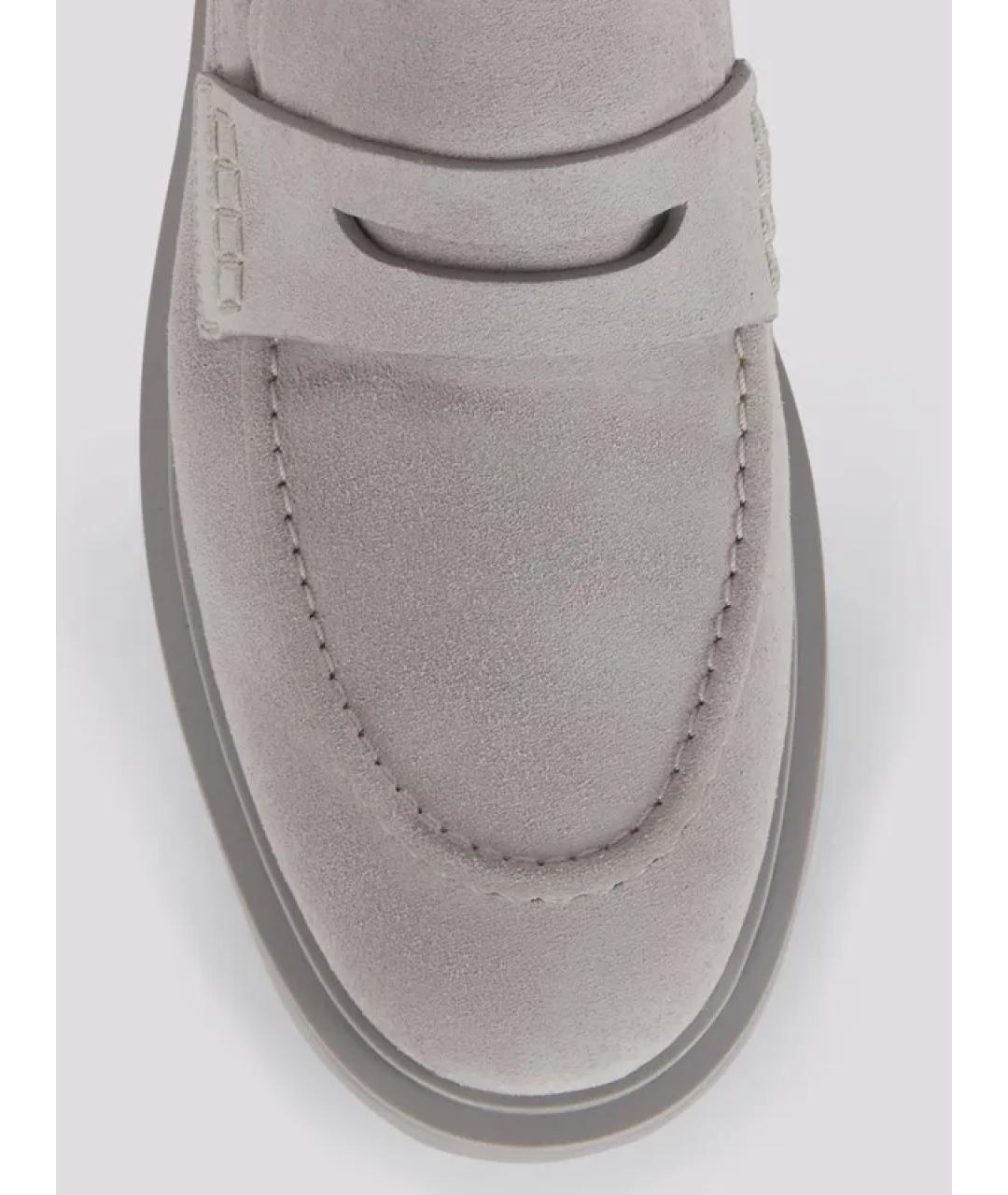 GIANVITO ROSSI Серые кожаные лоферы, фото 4