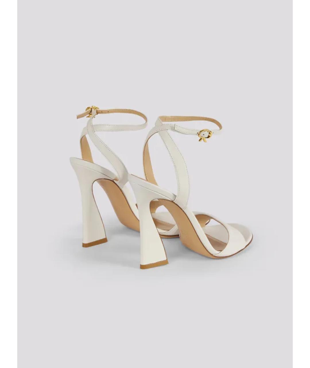 GIANVITO ROSSI Белые кожаные босоножки, фото 3