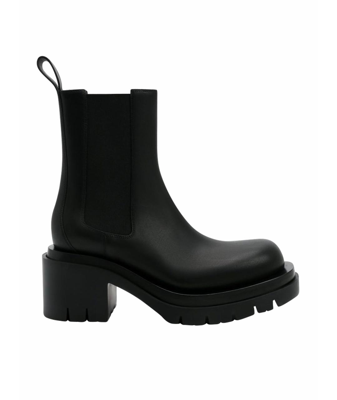 BOTTEGA VENETA Черные кожаные ботинки, фото 1