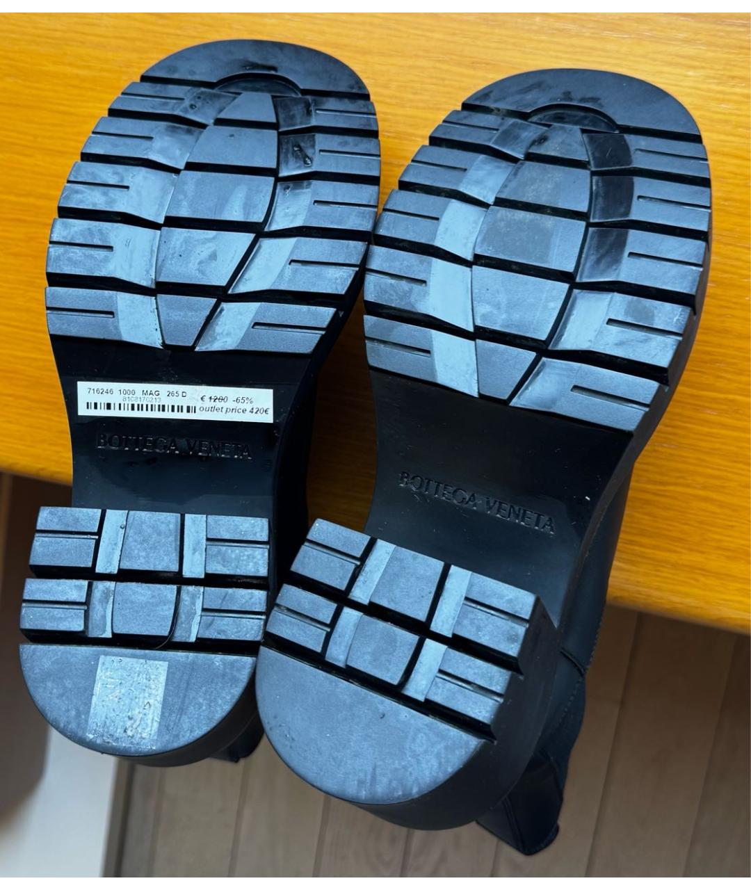 BOTTEGA VENETA Черные кожаные ботинки, фото 6