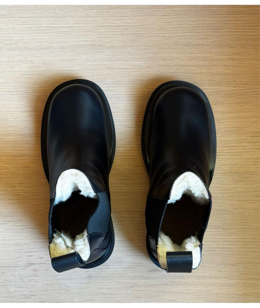 BOTTEGA VENETA Черные кожаные ботинки, фото 3