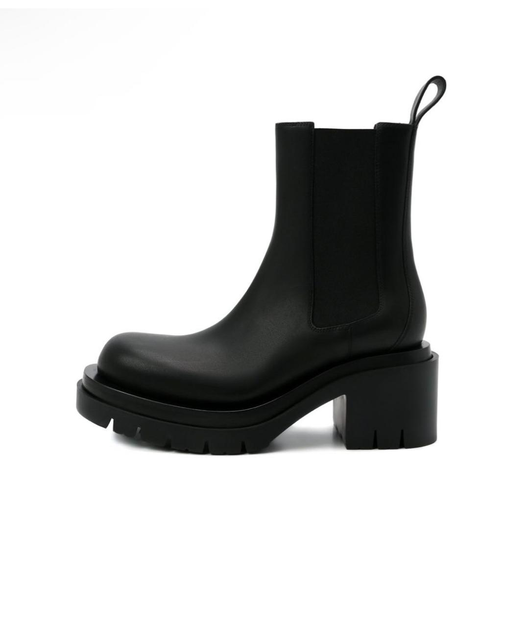 BOTTEGA VENETA Черные кожаные ботинки, фото 9