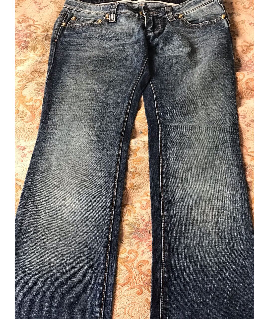 DSQUARED2 Голубые хлопковые прямые джинсы, фото 6