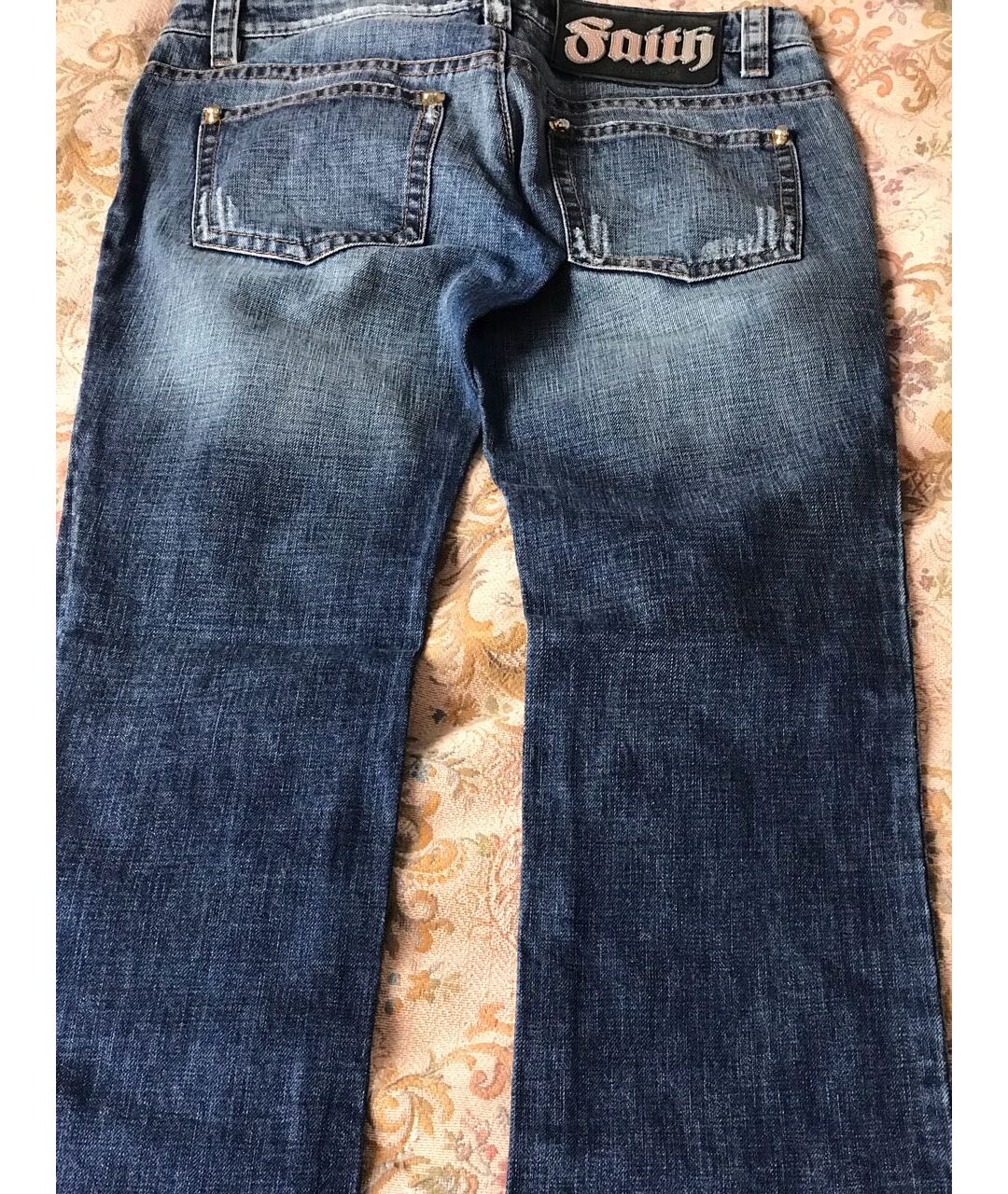 DSQUARED2 Голубые хлопковые прямые джинсы, фото 2