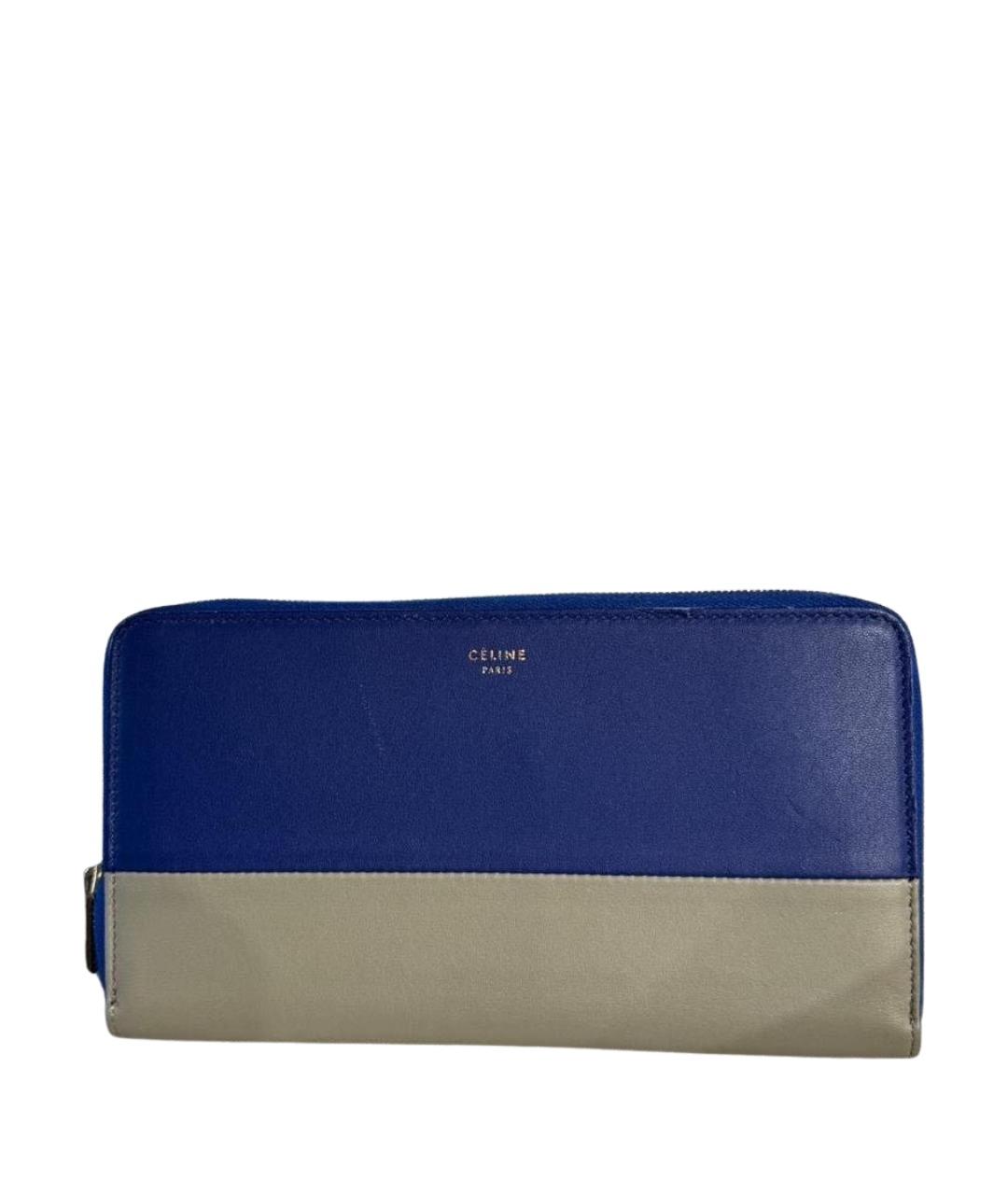 CELINE Синий кожаный кошелек, фото 1