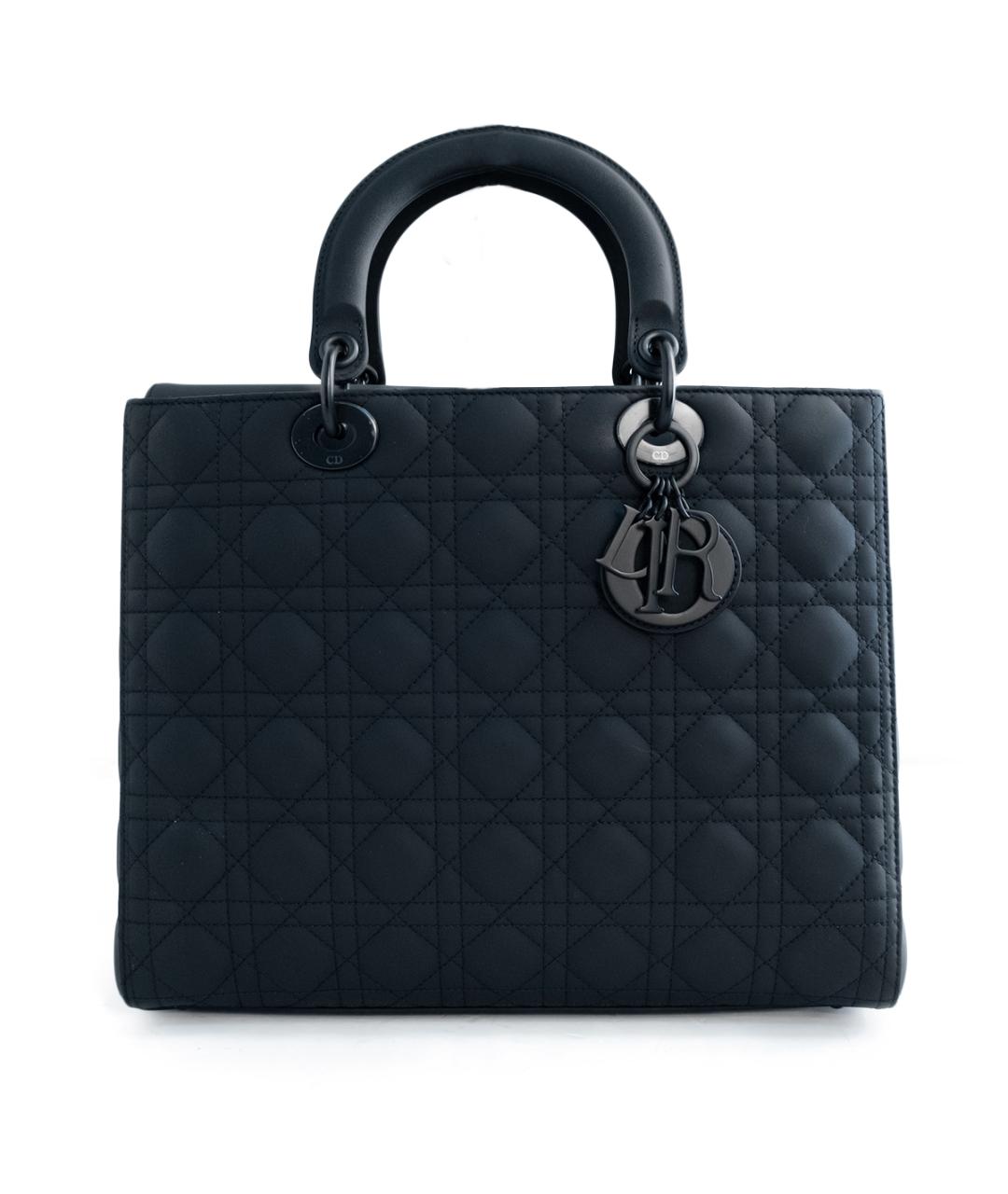 CHRISTIAN DIOR Черная кожаная сумка с короткими ручками, фото 6