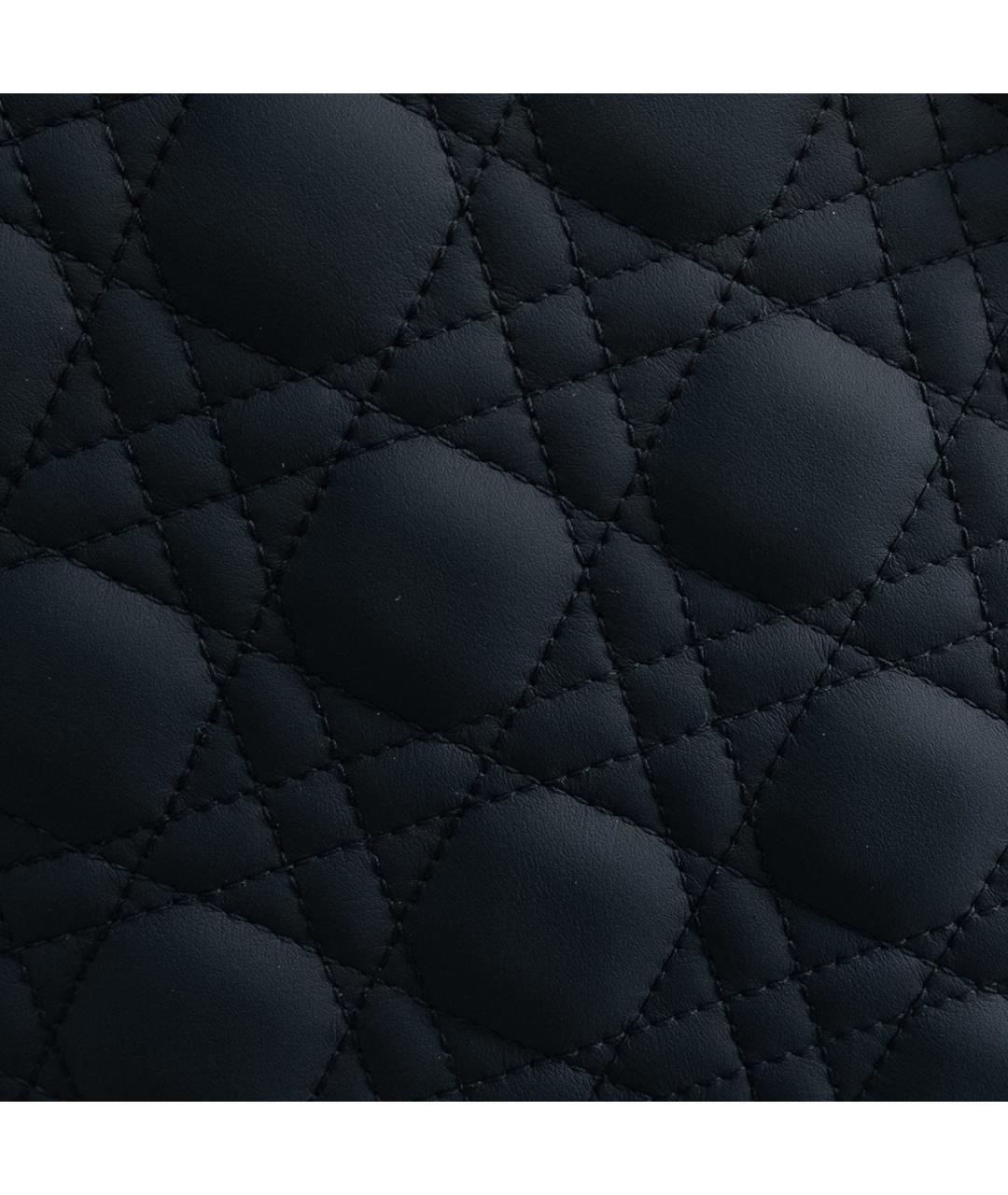 CHRISTIAN DIOR Черная кожаная сумка с короткими ручками, фото 5