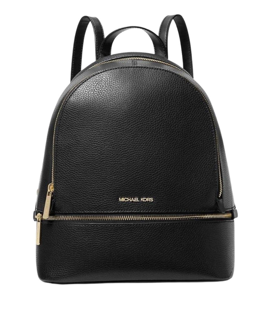 MICHAEL KORS Черный кожаный рюкзак, фото 1