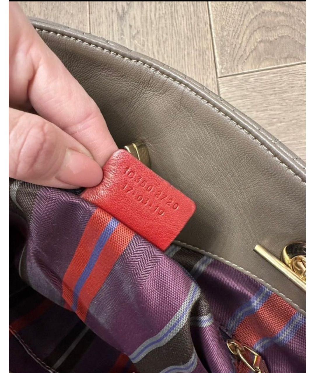 ETRO Коричневая кожаная сумка с короткими ручками, фото 3