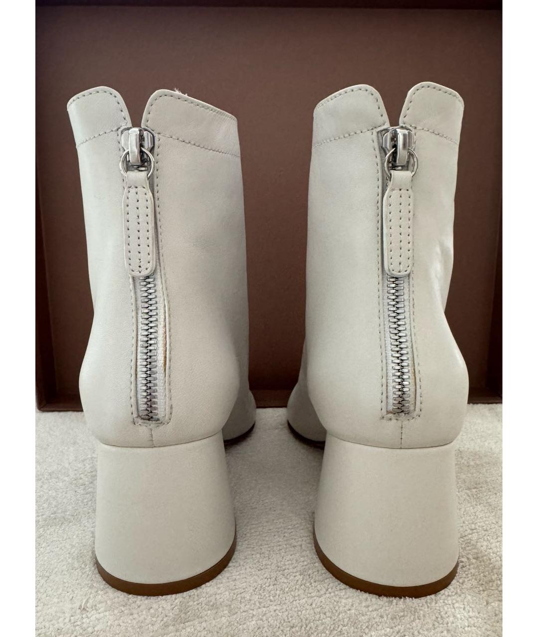 GIANVITO ROSSI Белые кожаные ботильоны, фото 4