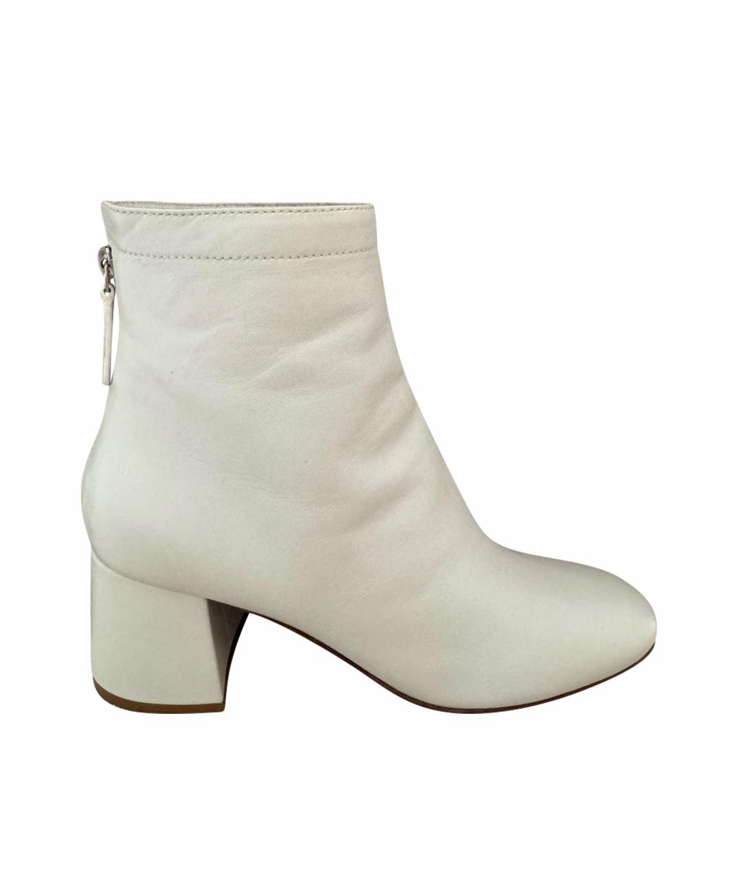 GIANVITO ROSSI Белые кожаные ботильоны, фото 1