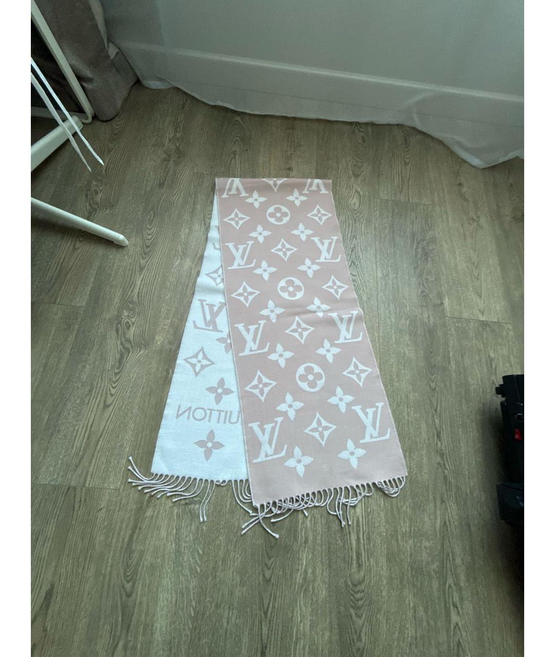 LOUIS VUITTON Розовый шарф, фото 5