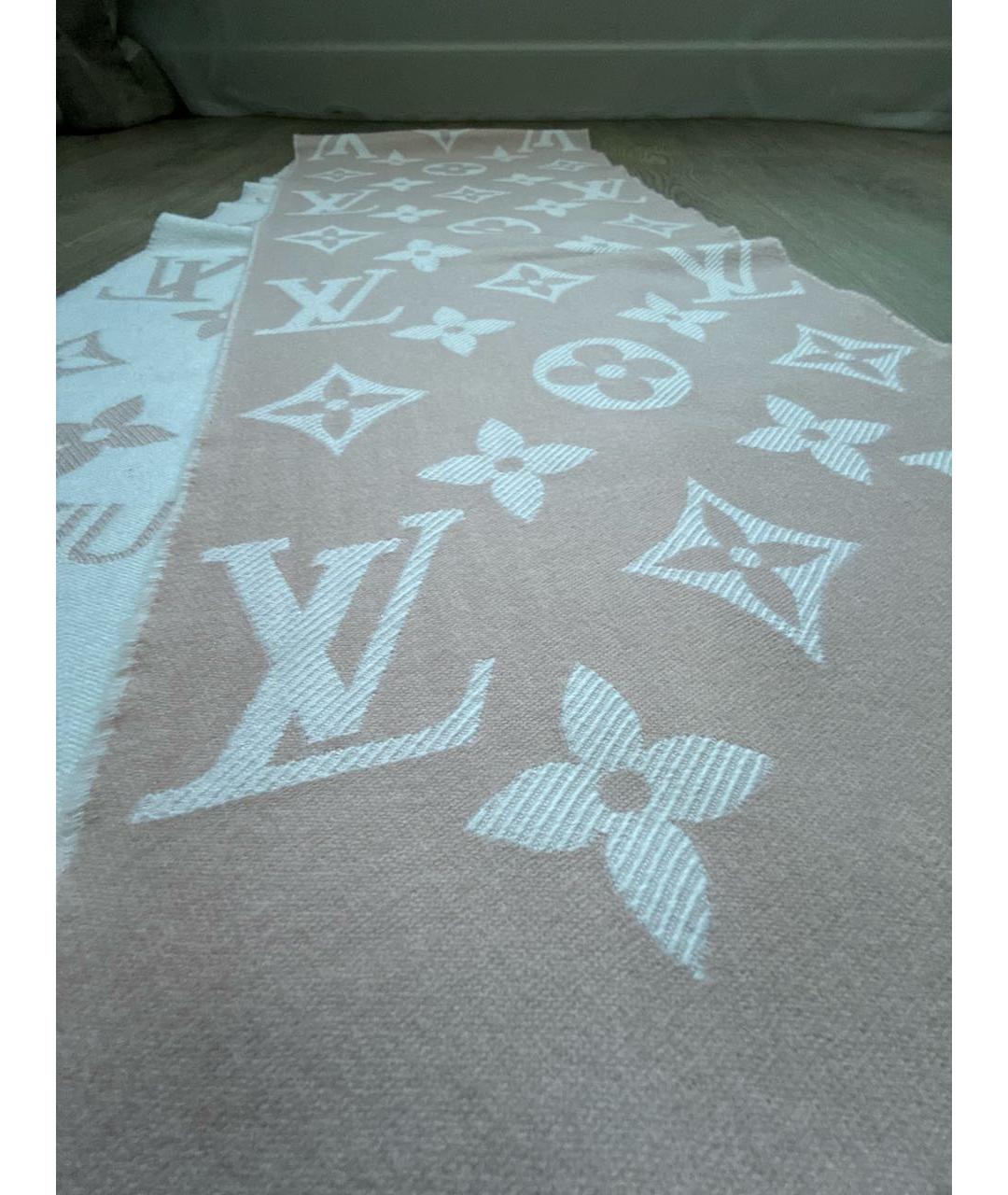 LOUIS VUITTON Розовый шарф, фото 2