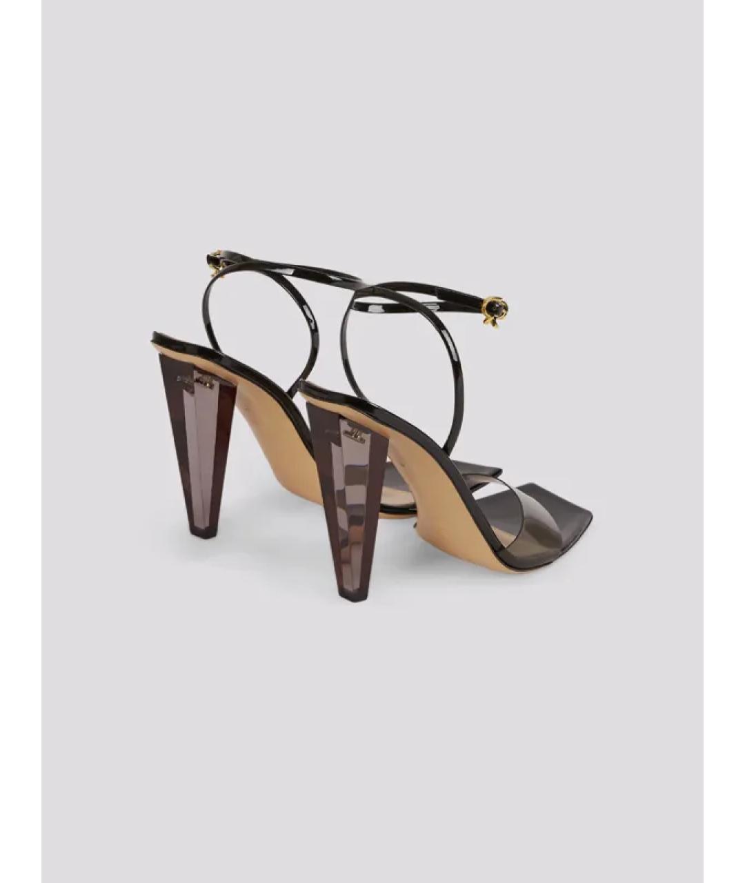 GIANVITO ROSSI Черные босоножки из лакированной кожи, фото 3