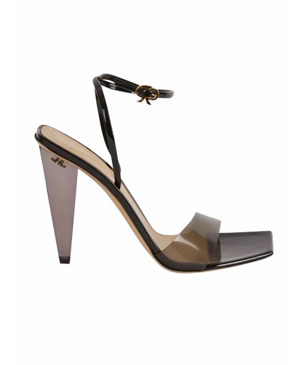 GIANVITO ROSSI Черные босоножки из лакированной кожи, фото 1