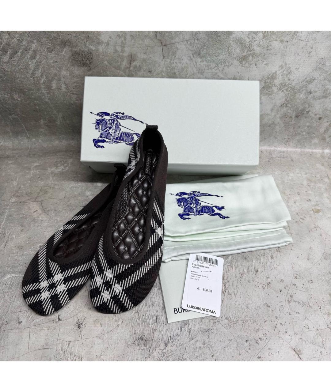 BURBERRY Коричневые балетки, фото 5