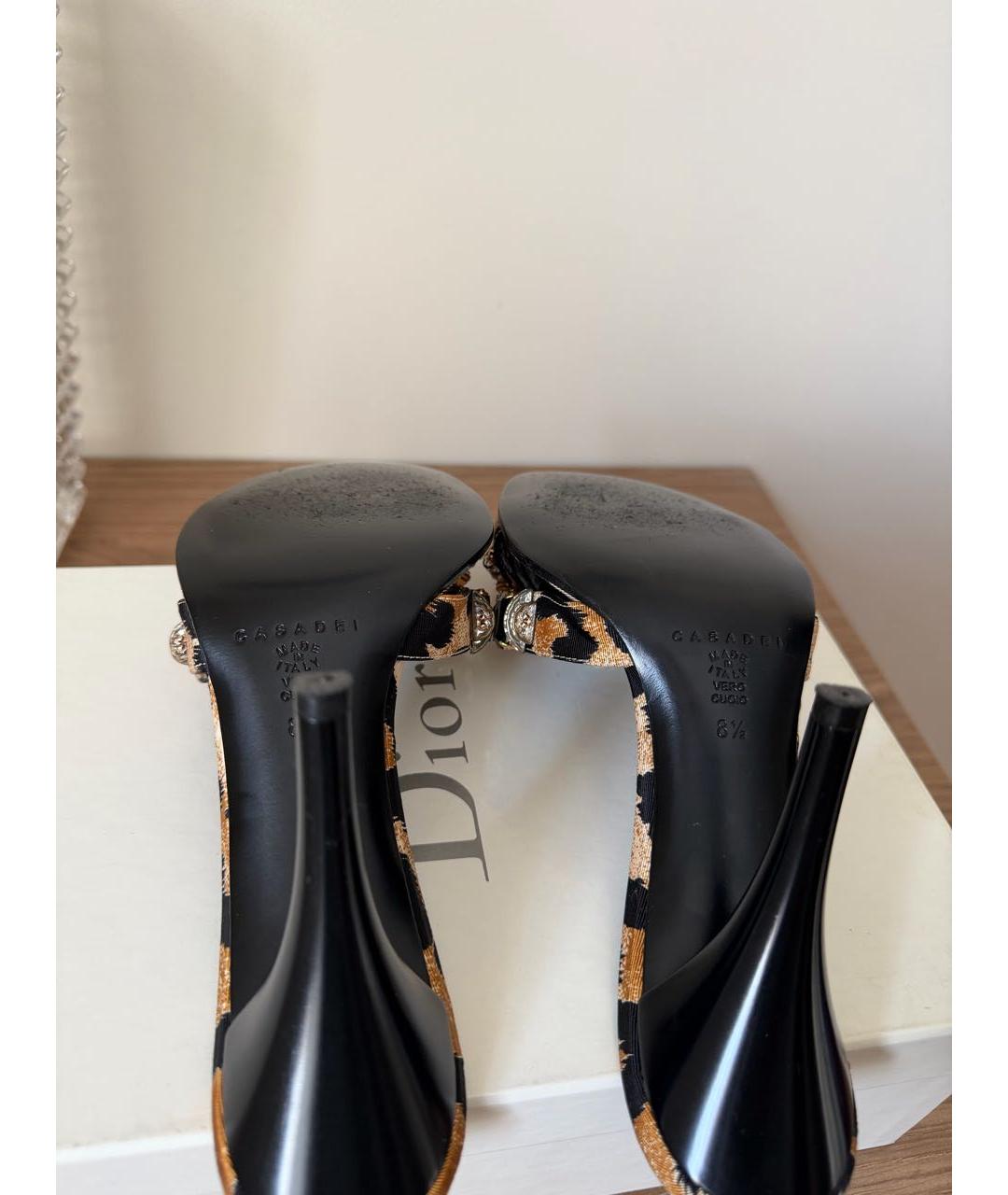 CASADEI Коричневые текстильные мюли, фото 6