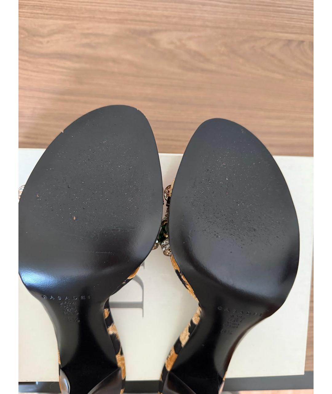 CASADEI Коричневые текстильные мюли, фото 5