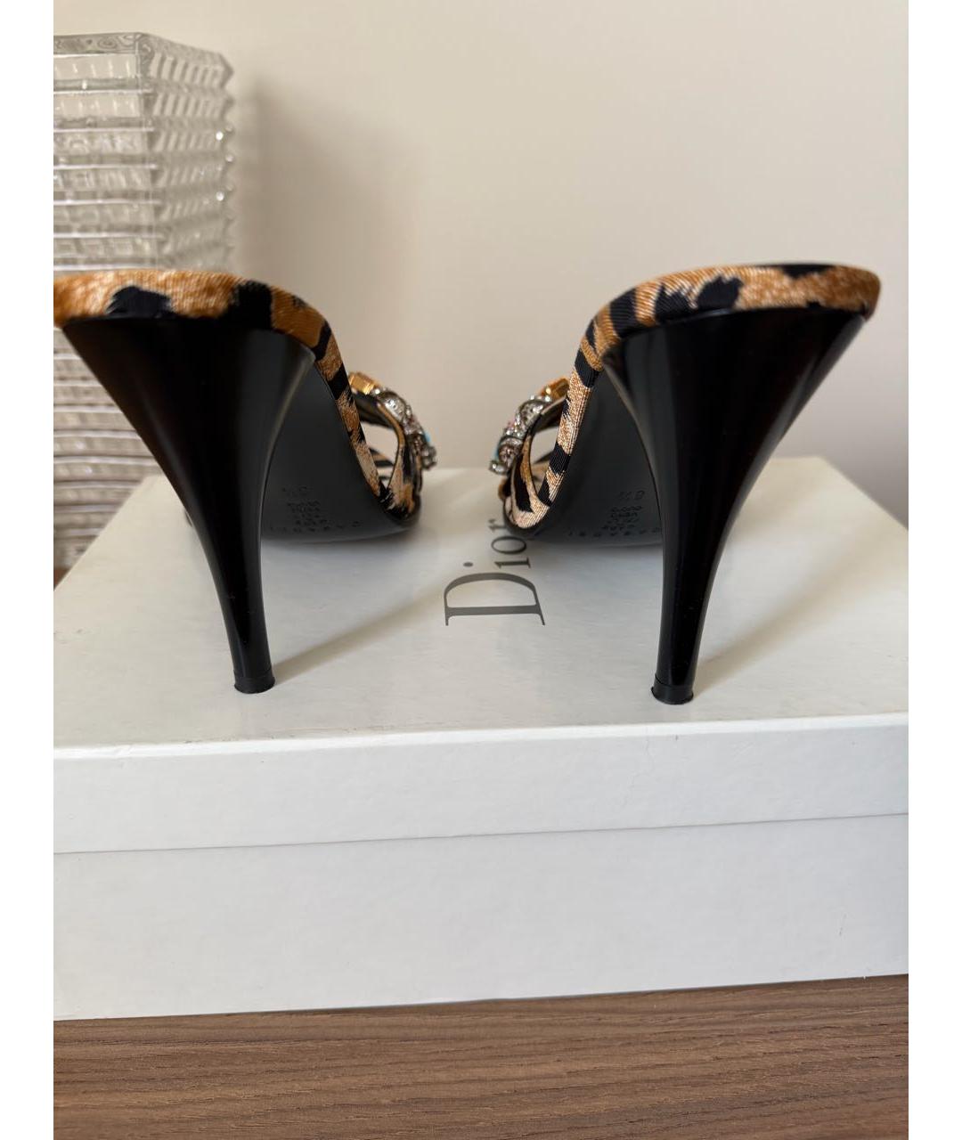 CASADEI Коричневые текстильные мюли, фото 4