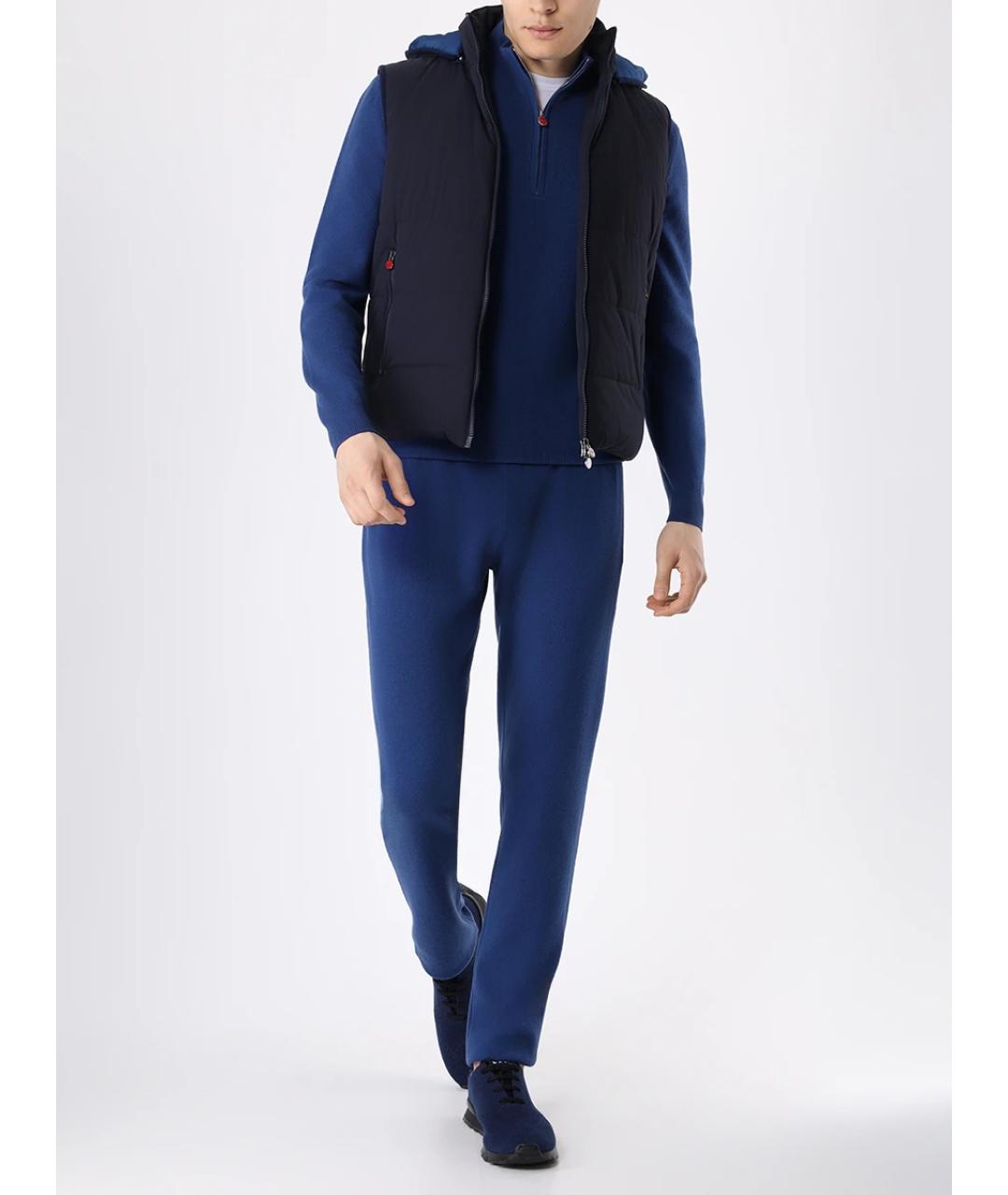 KITON Синий повседневный костюм, фото 2