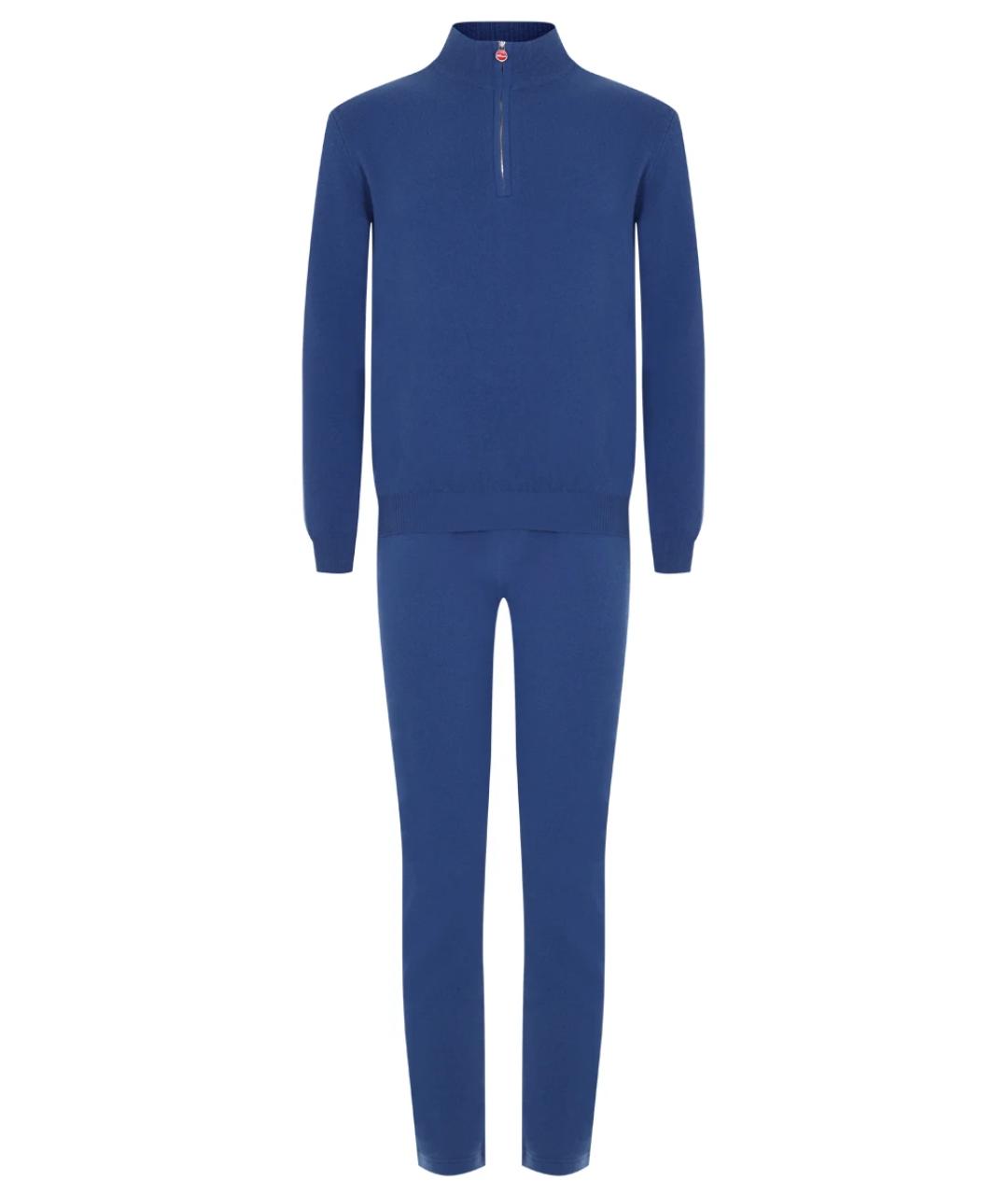 KITON Синий повседневный костюм, фото 1