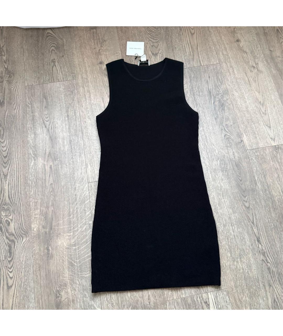 CALVIN KLEIN Черное полиамидовое повседневное платье, фото 6