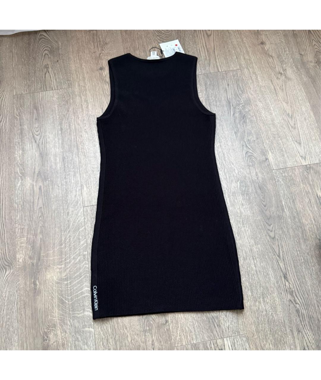 CALVIN KLEIN Черное полиамидовое повседневное платье, фото 2