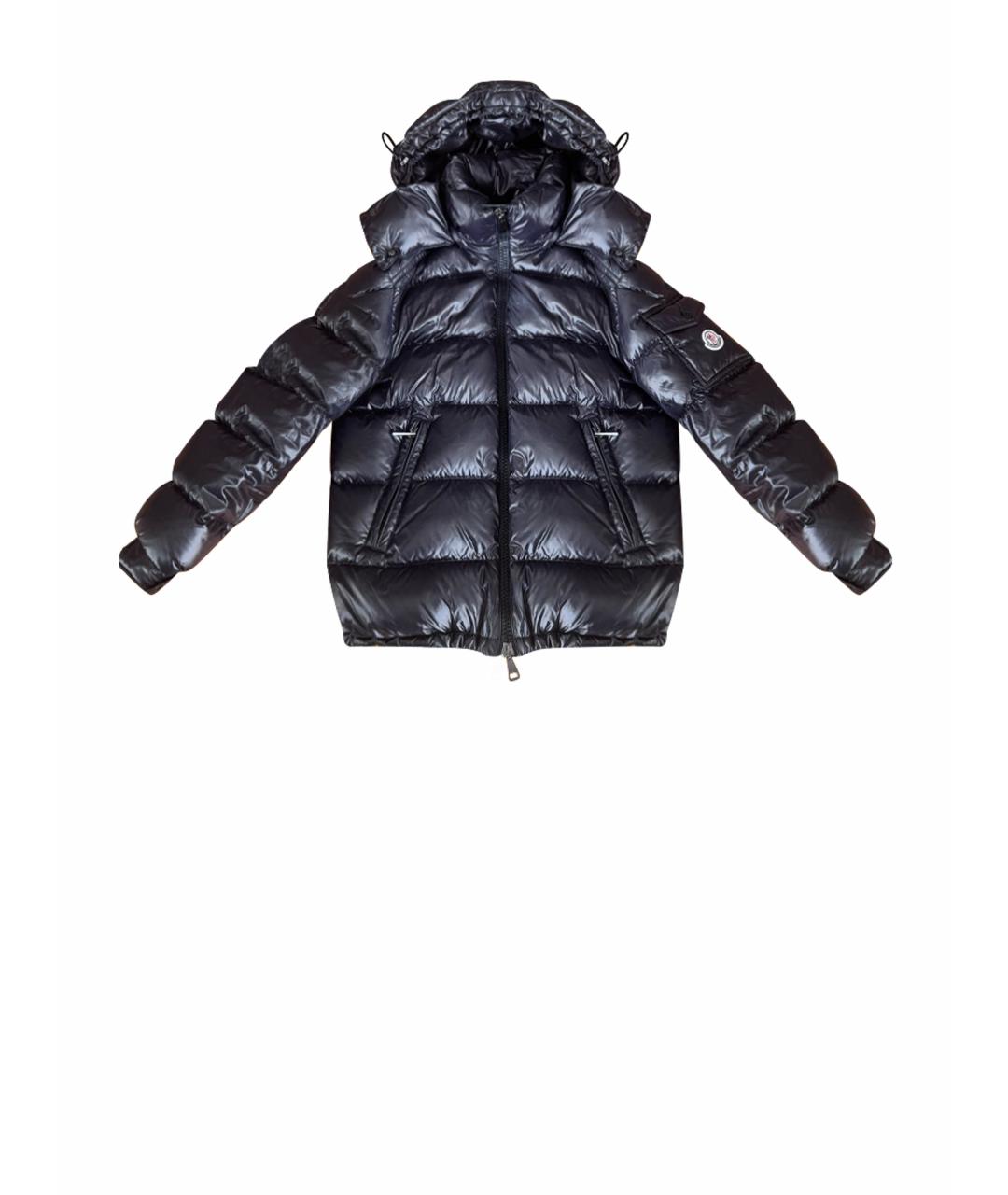 MONCLER Черный пуховик, фото 1