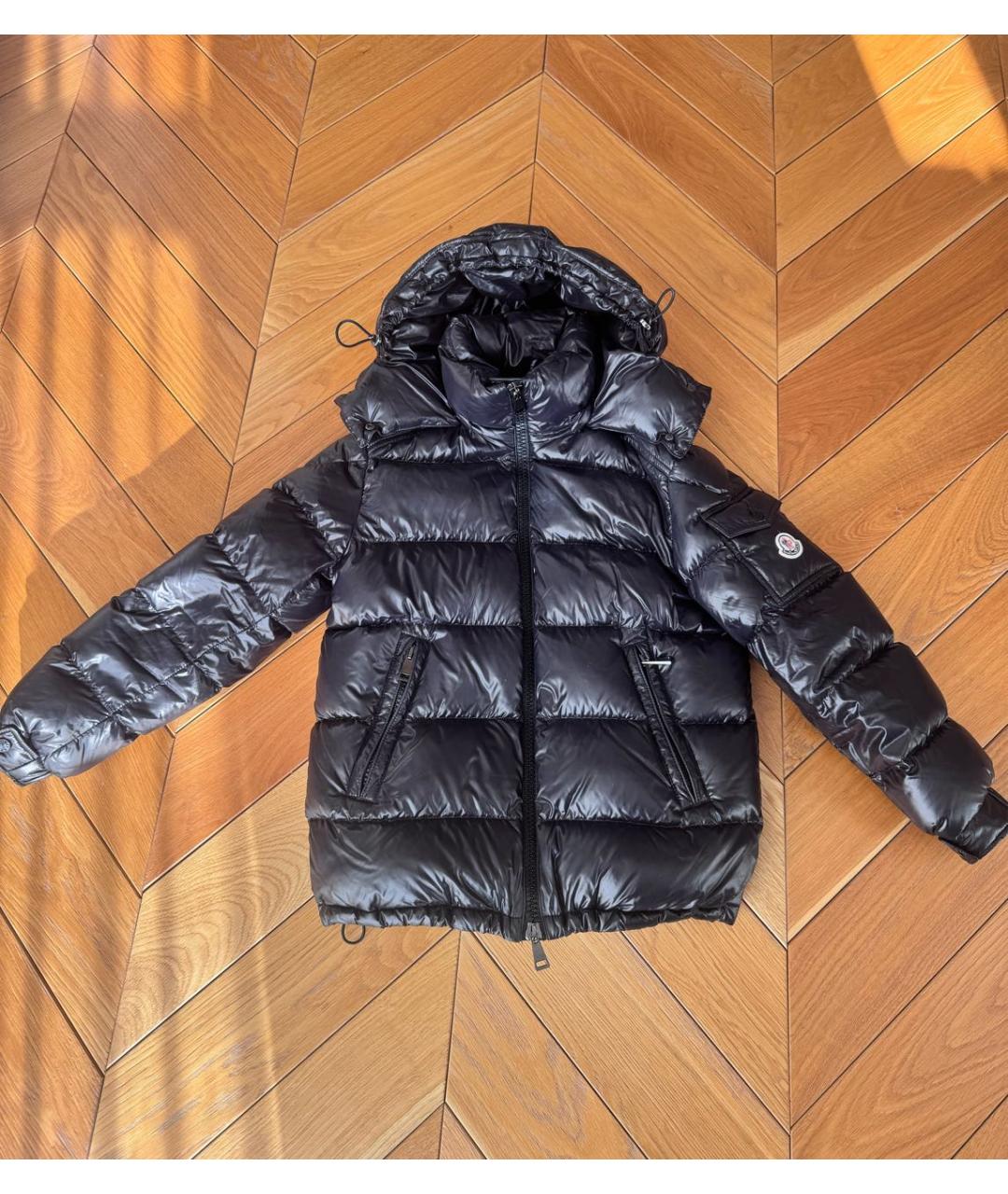 MONCLER Черный пуховик, фото 9