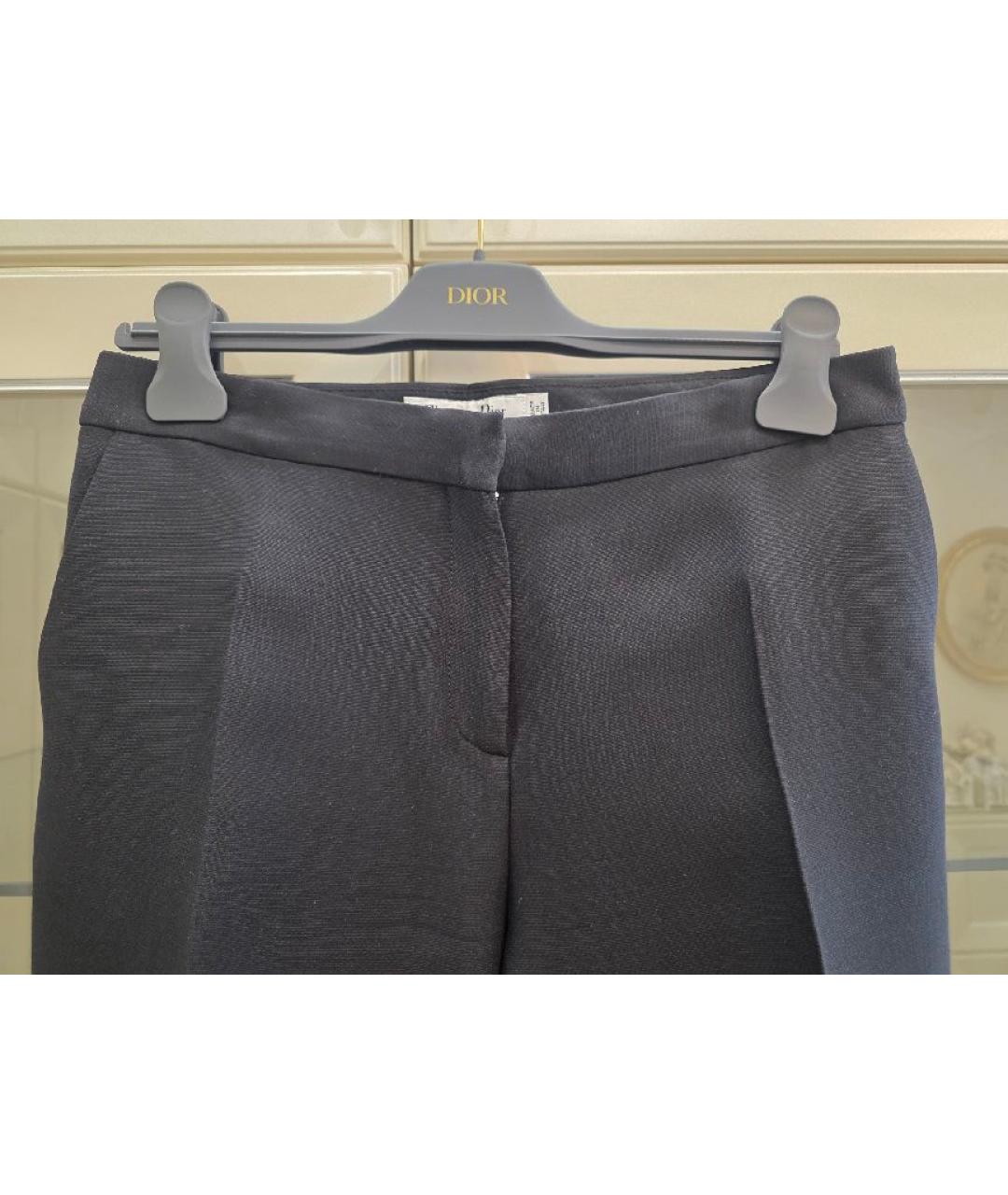 CHRISTIAN DIOR Черные шерстяные брюки узкие, фото 3